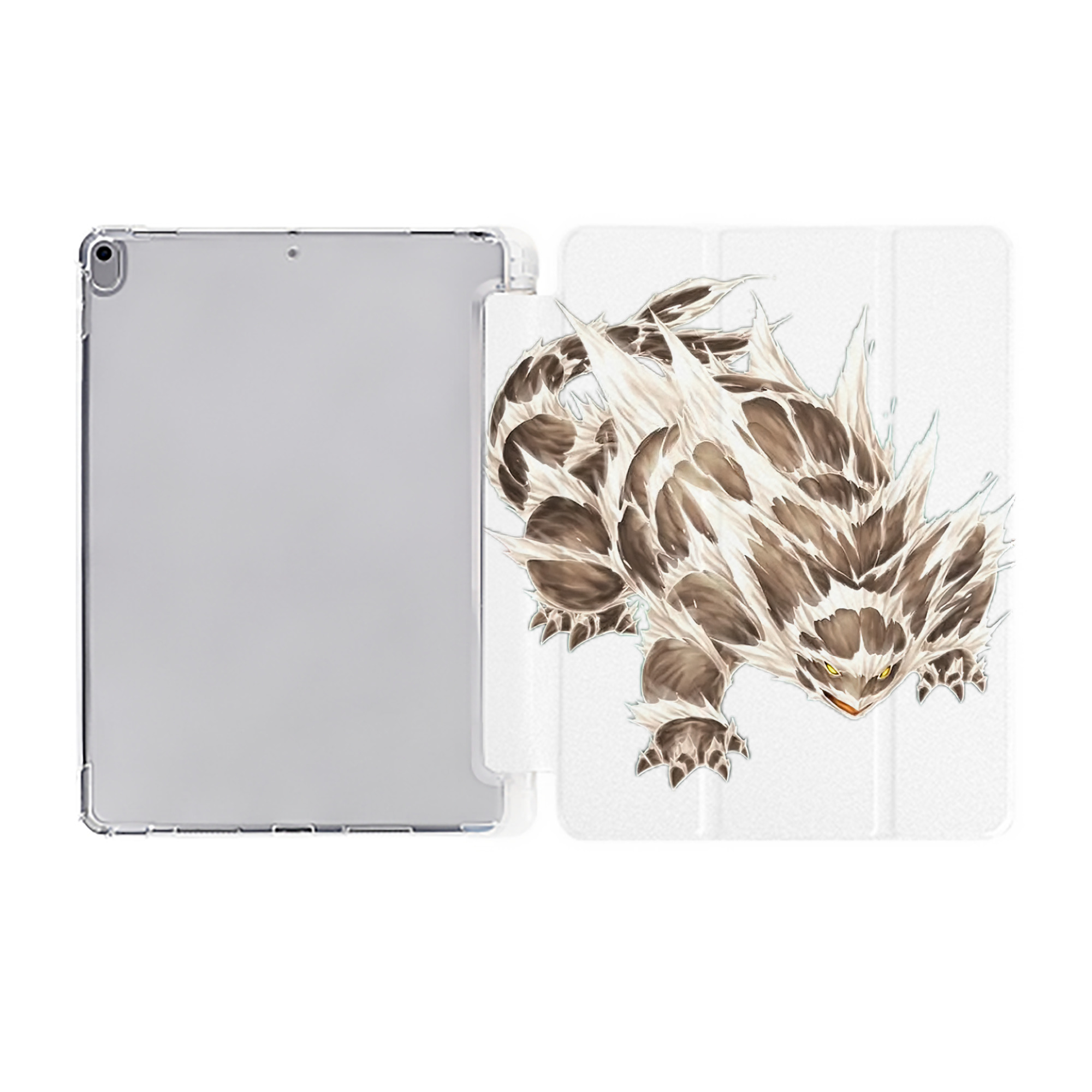 （画像用） 遊☆戯☆王 Yu-Gi-Oh! IPad ケース ペン収納付き 三つ折りスタンド PUレザー×シリコン 対応機種9.5/10.5/10.9インチ